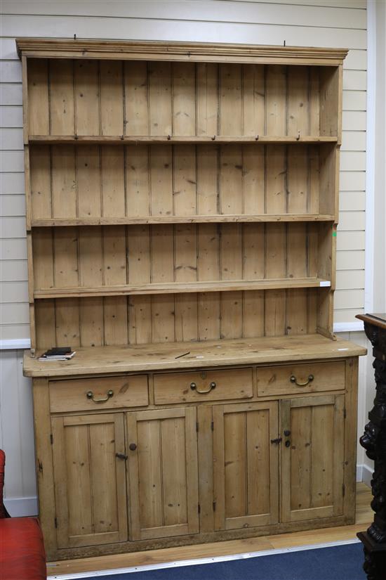 A pine dresser, W.153cm